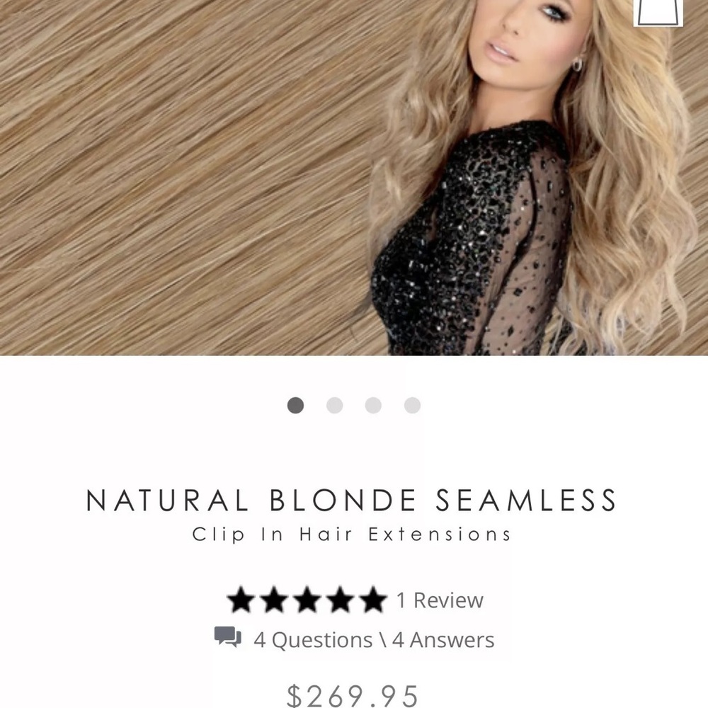 Cashmere Hair Natural Blonde Seamless Clip In Hair Extensions